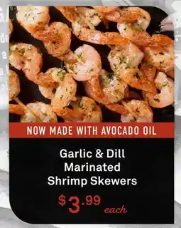 Standard Market Garlic & Dill Marinated Shrimp Skewers offer