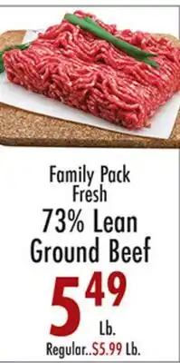 Garden Fresh Market Family Pack Fresh 73% Lean Ground Beef offer