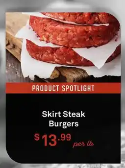 Standard Market Skirt Steak Burgers offer