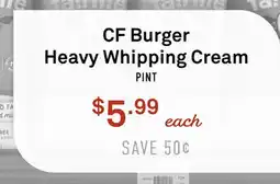 Standard Market CF Burger Heavy Whipping Cream offer