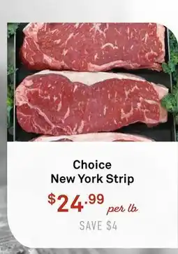 Standard Market Choice New York Strip offer