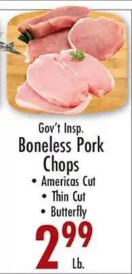 Garden Fresh Market Gov't Insp. Boneless Pork Chops offer