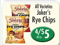 Garden Fresh Market All Varieties Joker's Rye Chips offer