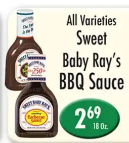 Garden Fresh Market All Varieties Sweet Baby Ray's BBQ Sauce offer