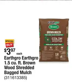 The Home Depot Earthgro Earthgro 1.5 cu. ft. Brown Wood Shredded Bagged Mulch offer
