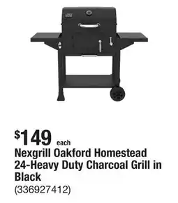 The Home Depot Nexgrill Oakford Homestead 24-Heavy Duty Charcoal Grill in Black offer