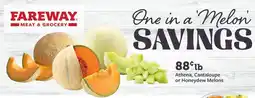 Fareway Athena, Cantaloupe or Honeydew Melons offer