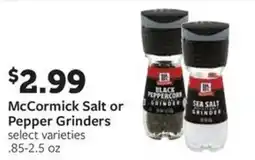 Fareway McCormick Salt or Pepper Grinders offer