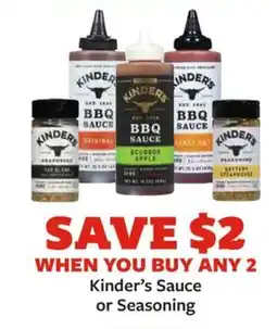 Fareway Kinder's Sauce or Seasoning offer