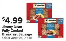 Fareway Jimmy Dean Fully Cooked Breakfast Sausage offer