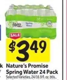 Stop&Shop Nature's Promise Spring Water 24 Pack offer