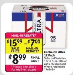 Stop&Shop Michelob Ultra 12 Pack offer