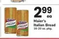 Safeway Maier's Italian Bread offer