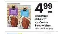 Safeway Signature SELECT Ice Cream Sandwiches offer