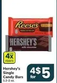 Safeway Hershey's Single Candy Bars offer