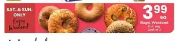 Safeway Bagel Weekend offer