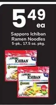 Safeway Sapporo Ichiban Ramen Noodles offer