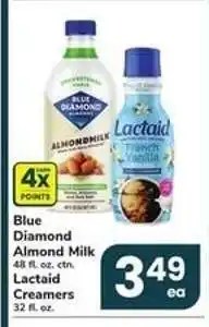 Safeway Blue Diamond Almond Milk, Lactaid Creamers offer