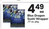 Safeway Blue Dragon Sushi Wrapper offer