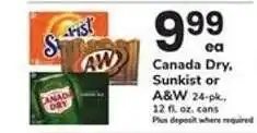 Safeway Canada Dry, Sunkist or A&W offer