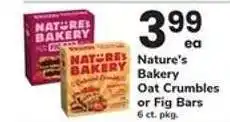 Safeway Nature's Bakery Oat Crumbles or Fig Bars offer