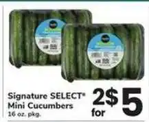 Safeway Signature SELECT Mini Cucumbers offer