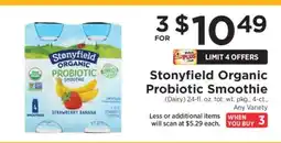 ShopRite Stonyfield Organic Probiotic Smoothie offer