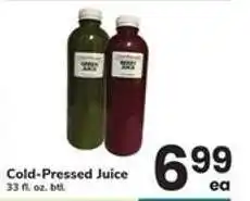 Safeway Cold Pressed Juice offer