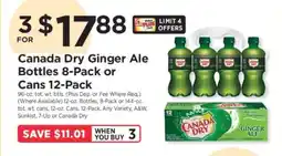 ShopRite Canada Dry Ginger Ale Bottles 8-Pack or Cans 12-Pack offer