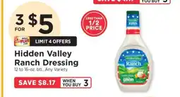 ShopRite Hidden Valley Ranch Dressing offer