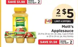 ShopRite Mott's Applesauce offer