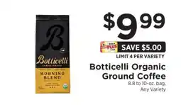 ShopRite Botticelli Organic Ground Coffee offer