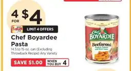 ShopRite Chef Boyardee Pasta offer