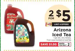 ShopRite Arizona Iced Tea offer