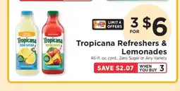 ShopRite Tropicana Refreshers & Lemonades offer