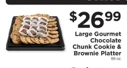 ShopRite Large Gourmet Chocolate Chunk Cookie & Brownie Platter offer