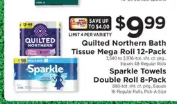 ShopRite Quilted Northern Bath Tissue Mega Roll 12-Pack offer