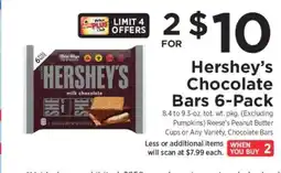ShopRite Hershey's Chocolate Bars 6-Pack offer