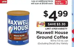 ShopRite Maxwell House Ground Coffee offer