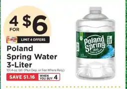 ShopRite Poland Spring Water 3-Liter offer