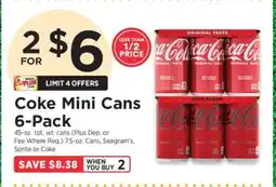 ShopRite Coke Mini Cans 6-Pack offer