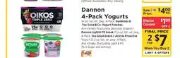 ShopRite Dannon 4-Pack Yogurts offer