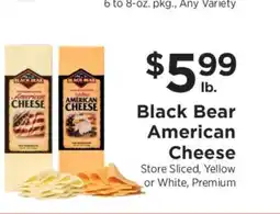 ShopRite Black Bear American Cheese offer