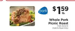ShopRite WHOLE PORK PICNIC ROAST offer