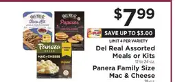ShopRite Del Real Assorted Meals or Kits, Panera Family Size Mac & Cheese offer