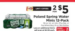 ShopRite Poland Spring Water Minis 12-Pack offer
