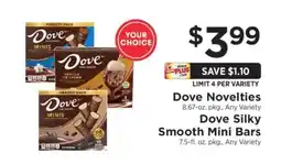 ShopRite Dove Novelties / Dove Silky Smooth Mini Bars offer
