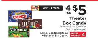 ShopRite Theater Box Candy offer