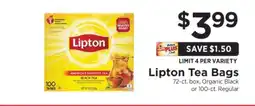 ShopRite Lipton Tea Bags offer