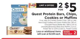 ShopRite Quest Protein Bars, Chips, Cookies or Muffins offer